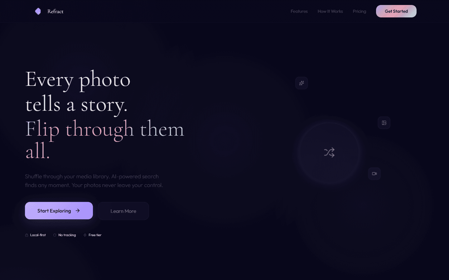 Refract — Private Media Library cover screenshot